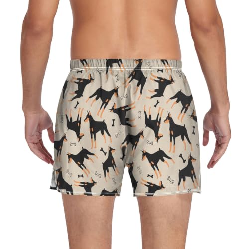 Image of Men's Boxer Shorts Cotton Loose Underwear with Button Fly