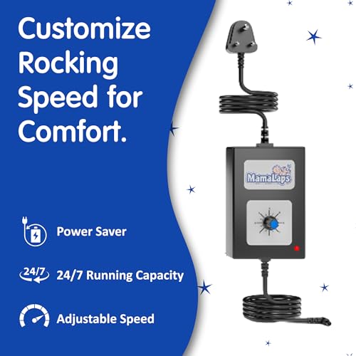 Image of MamaLaps Automatic Cradle Motor Kit (Blue) - SS Folding Cradle-Motor | Adjustable Speed Rocking Mechanism | Auto Palna Kit