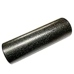 Travel Size Back Roller, High Density Foam Roller for Back Stretching, Physical Therapy, Yoga, Pilates, Post Workout Muscle Recuperation, 12" X 4" Round (Black)