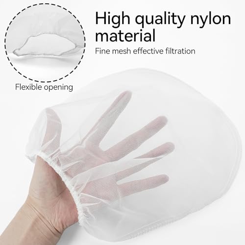 6 Pack 1-Gallon Paint Strainer Bags - Fine Mesh Disposable Bucket Strainers with Elastic Drawstring Top Opening for Paint and Gardening - Thumbnail 3