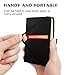 Animusphere 2Pack Pocket Notebook Small Notebook Journal Notebook 4 inches x 5.7 inches 200 Pages Leather Cover With Pen Holder Page Marker Ribbons(Black)