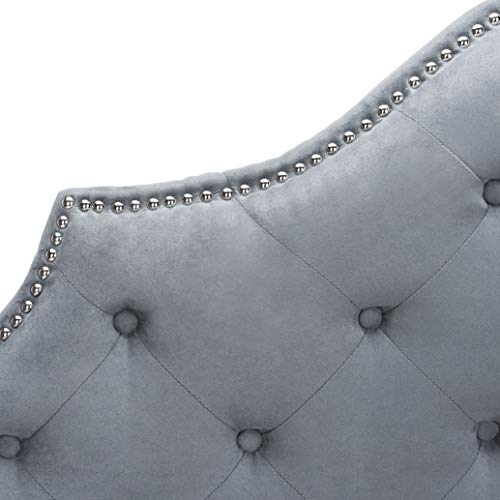 Safavieh Mercer Collection Arebelle Grey Tufted Headboard (Full) #TOP3