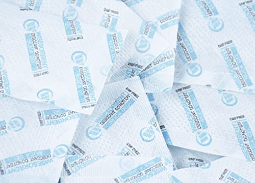 Wisesorbent Silica Gel Packs, White Silica Gel Packets, Desiccant Packs, Humidity Pack Moisture Absorbers, 60pcs 5 Gram