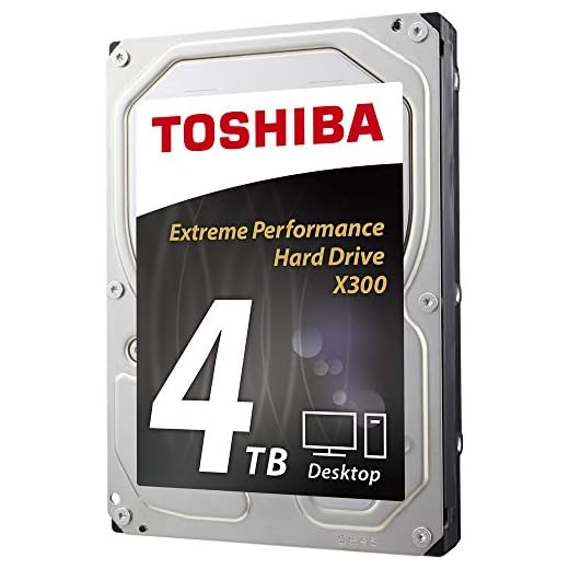 Toshiba (HDWE140XZSTA) X300 4TB Performance Desktop and Gaming Hard Drive 7200 RPM 128MB Cache SATA 6.0GB/s3.5 Inch Internal Hard Drive