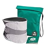 trtl Pillow Plus - Adjustable Neck Pillow for Airplane Travel - Travel Pillow with Luxury Foam Padding for Head and Neck Support - Lightweight - Machine Washable - Waterproof Carry Bag - Charcoal