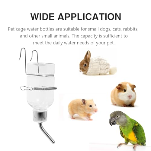 Nutlet YSP8133 2 Pcs Pet Cage Water Bottle, No Drip Small Animal Water Bottle, Water Dispenser For Small Animal Rabbit Guinea Pig Chinchilla Ferret Squirrel Hedgehog  thumb #6
