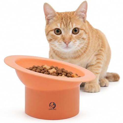 Image of Foodie Puppies Cat Food and Water Raised Feeder (SaturnRing Bowl) | Durable, Anti Vomiting, Healthy Cat Bowl for Persian Cats Prevent Tipping Over | Elevated Feeder for Cats and Small Dogs