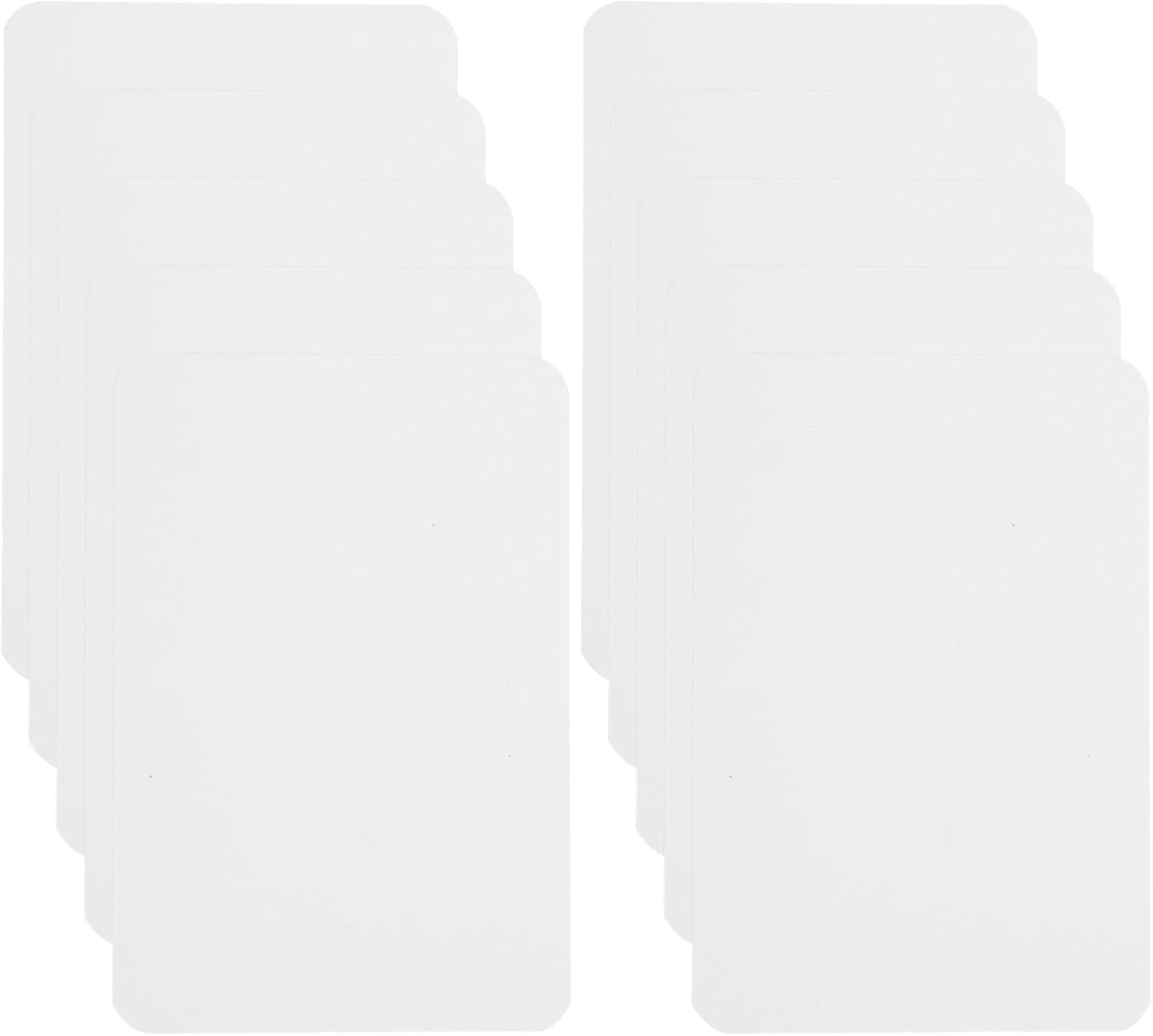 CHILDWEET 10pcs White A6 Erasable Price Tag Labels with Stand, Multi-Functional Removable Supermarket Sign Holders for Bulk Food, Snack, and Fruit Price Display in Retail Stores