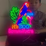 Jigsaw Puzzle IT'S 5:00 FIVE OCLOCK SOMEWHERE Neon Light Sign, Man Cave Men LED Light, Home Wall Signs Gifts, Decorations, Palm Tree, Beach, Sun, Tiki Bar, Garage, Accessories, Cart, Party, Bedroom, Led Sign, Lights