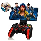 Controle Bluetooth Gamer com Suporte para Celular, Compatível com Android, iOS, PC, PS3, PS4, Switch e Smart TV
