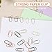 PATIKIL 100pcs Paper Clip, Mini Shape Paper Clip Small Cute Rust-Proof Metal Strong Durable Bulk for Office Home Rust-Proof Metal Strong Durable Bulk for Office Home, 15mm, Red Bronze