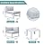 OUTPLATIO Aluminum Patio Furniture Set with Side Tables Conversation Set Outdoor Modern Luxury Sofa Set (8 Pieces,White)