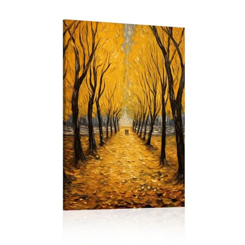 Tableau moderne forêt d'automne pour réchauffer une déco de salon