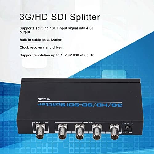 Digital Premium Quality SDI Splitter, 1x4 SDI Switcher, Professional Signal Split High Resolution SDI 1 Input 4 Outputs Splitter, SDI Distribution Amplifier for Engineering Grade Sdi Distributor(UK)