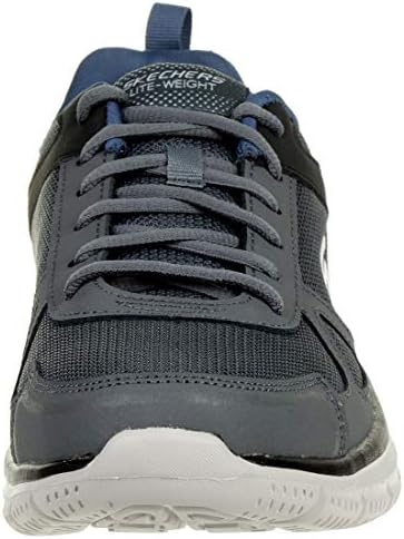 Skechers Men's Track Scloric Oxford, Gray/Navy, 9.5 2E US | Image 6