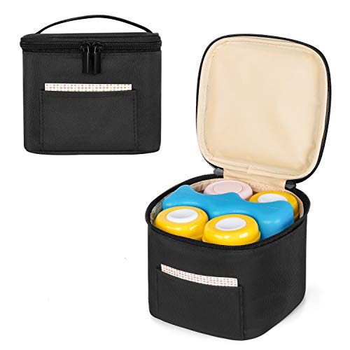 Image of Teamoy Breastmilk Cooler Bag, Baby Bottles Bag for up to 4 Large 5 Ounce Bottles Without Nipple, Perfect for Working Moms, Black