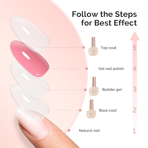 Set de 3 pinceles para uñas acrílicas con gel builder y top coat miniatura 5