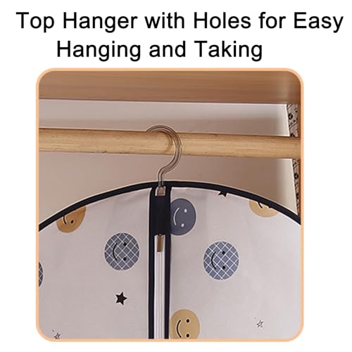 Garment Bags for Storage Enclosed Clothes Cover for Hanging, Oxford Cloth Is Waterproof and Dustproof Clothing Rack with Cover(60x90cm/24x35in)4