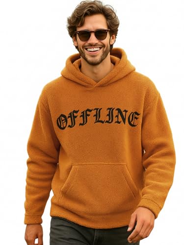 Image of Bewakoof Men's Fluff Oversized Fit Hoodies | Hoodie for Men Winter Wear