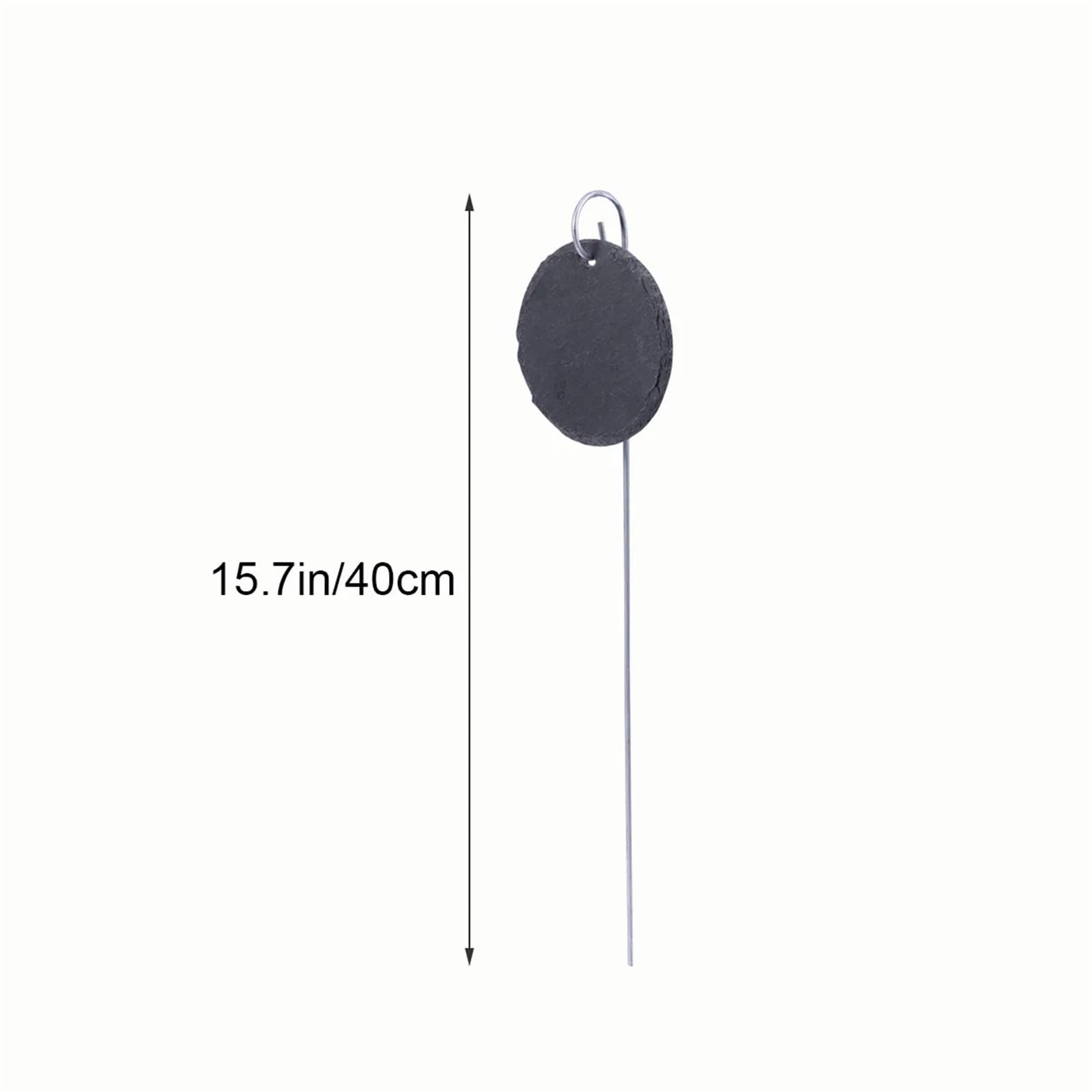 8 etichette nere for piante sospese rotonde in ferro 10x10x0,5 cm | Pennarelli da giardino naturali for uso in serra di verdure all'aperto, facili da scrivere sulla superficie
