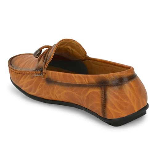 Image of Karaddi Men's Loafer Shoes Tan Brown Black Shoe for Men Casual