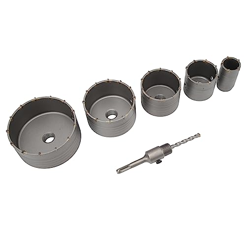 Kit de 6 brocas para concreto 40-125 mm acero carbono miniatura 4