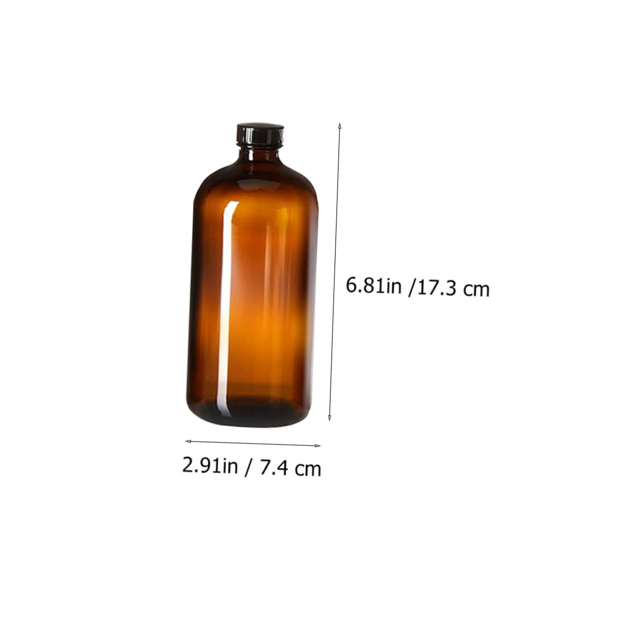 Ciieeo 4Pcs Glass Bottles with Funnel Narrow Mouth Sample Containers Leak Resistant for Lab Use Safe and Easy to Handle Random Color
