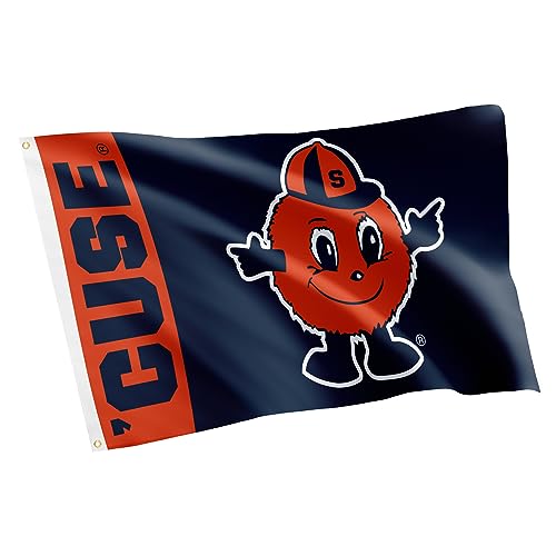 Desert Cactus Syracuse University SU Flag - 3 x 5 Feet Orange Banner, Indoor/Outdoor Durable Fabric, 100% Polyester Design (Style U)
