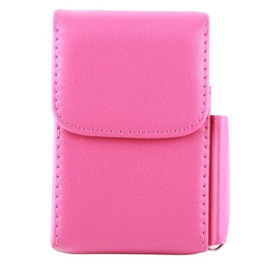 TOPINCN Pitillera De Piel Sintética Y Acero Inoxidable para Cigarrillos, Porta Tarjetas De Crédito, Contenedor para La Conservación De La Concha Flip Multifuncional (Rosa Rojo)