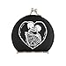 susiyo Vintage Compact & Travel Mirror with Bukle Closure, Skull Kiss Full of Love Makeup Mirror Small Portable Foldable Easy to Carry for Women Girls Purses