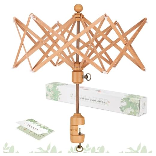 Best umbrella swift yarn winder INMAKER Wooden Yarn Umbrella Swift