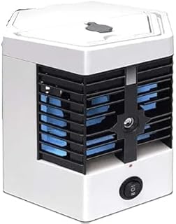 4-in-1 Evaporative Air Cooler, USB Personal Cooler, Mini Humidifier Fan, 3 Timer, 3 Wind Speeds, Spray Modes for Office, Home