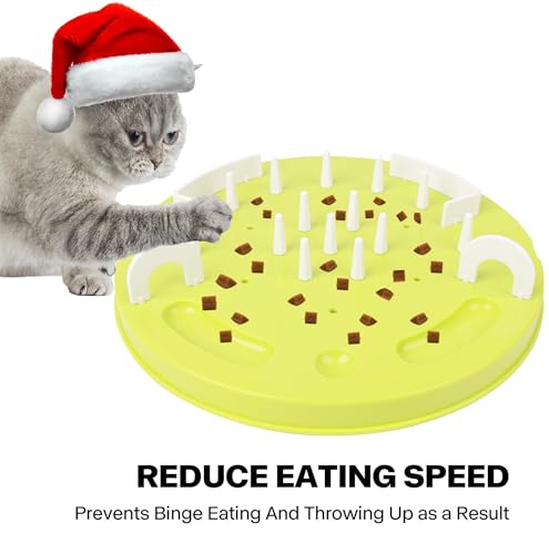 PetPrime Alimentador interativo de quebra-cabeça para gatos, brinquedos de enriquecimento de gatos p