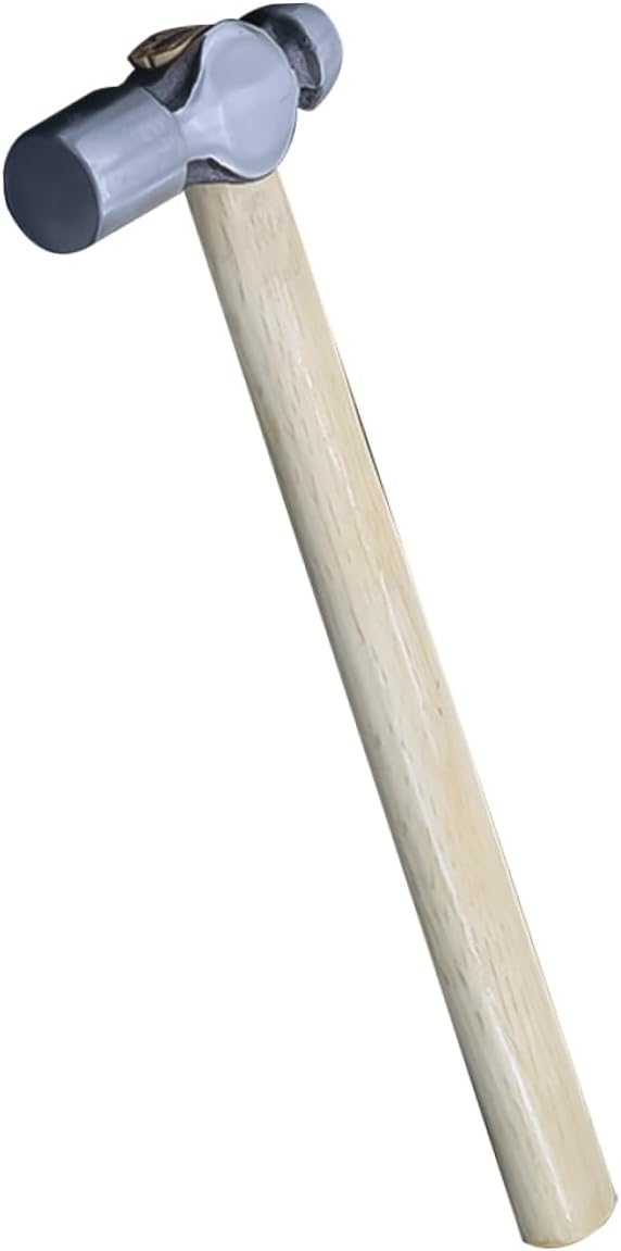 1pc Carbon Steel Jewelry Chasing Hammer Wood Handle Engraving Tool for Jewelry Making and Smithing Planishing Hammer for Crafts