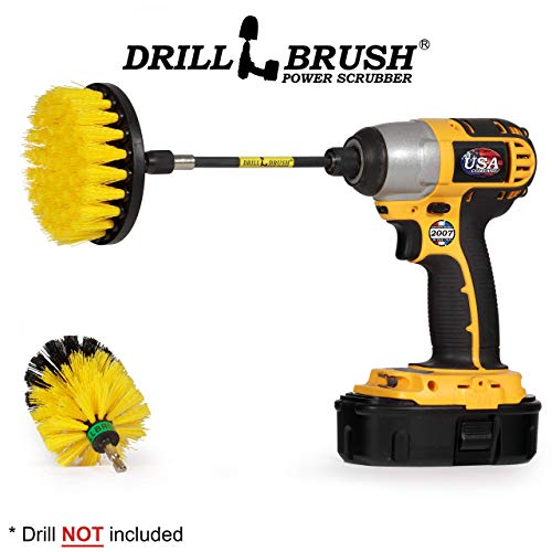 Image of Bathroom Accessories - Cleaning Supplies - Drill Brush - Grout Cleaner - Shower Cleaner - Scrub Brush for Shower - Tile Cleaning Brush - Bathroom Cleaning Tools - Drill Brush Attachment Set - Bathtub