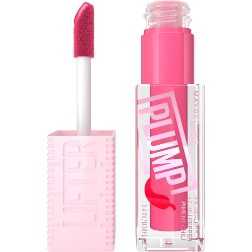 Image of Maybelline New York Lifter Plump, Plumping Lip Gloss, Pink Sting | 30% Instantly Plumper Look