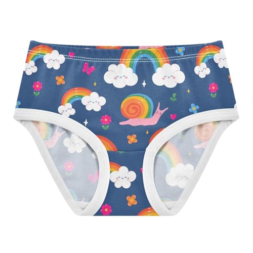 Wusikd Snails Rainbows Girls' Underwear Cotton Girls Briefs Soft Toddler Underwear 5T