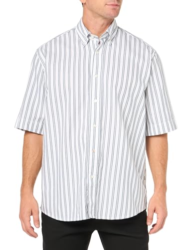 BOSS Men's Relaxed Fit Cotton Short Sleeve Button Down Shirt