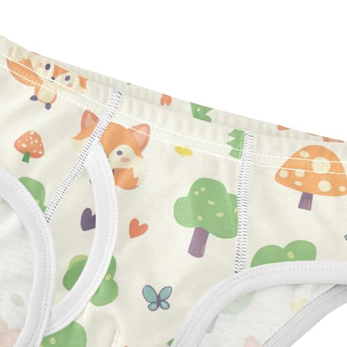 Wusikd Cute Foxes Boys' Underwear Cotton Forest Boys Briefs Soft Toddler Underwear 2T4