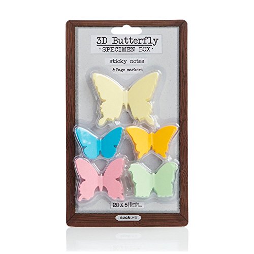 Feuillets Autocollants Papillons 3D Suck UK papeterie haut de gamme originale