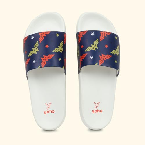 Image of YOHO Sliders for Women | Comfortable and Lightweight Slides | WB Cartoon & Comic Characters: Tom & Jerry, Big Bang Theory, Friends, Games of thrones and Wonder Woman Footwear for Girls