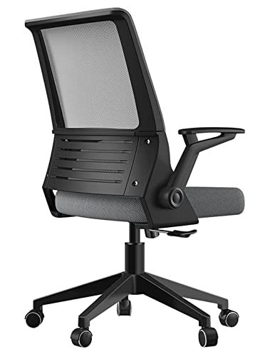 DANNMPX Silla de Oficina Silla ergonómica giratoria de 360 ​​° para computadora para el hogar y la Oficina para Personal Reposabrazos Silla Malla cómoda Office Chair(Black+Grey)