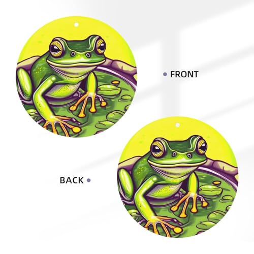 Hojas aromatizantes para auto Frog in a pond miniatura 3