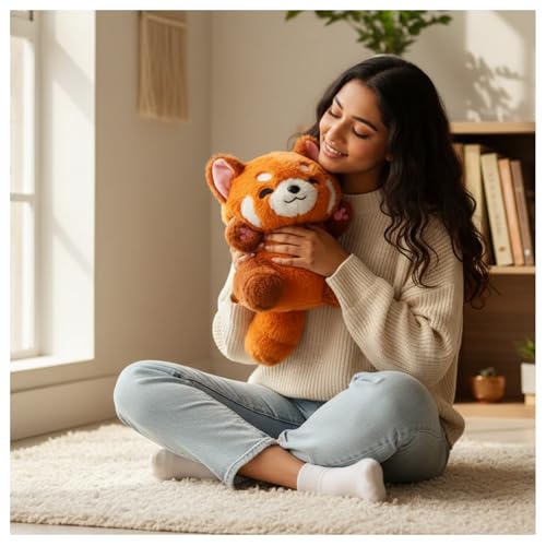 Image of Flufies Breathing Teddy Bear with Music - 25 cm Sensory Toys and Musical Toys - Sleeping Teddy Bear with Breathing Soft Toys for Teens and Adults (Breathing Fox and Monster Charm)