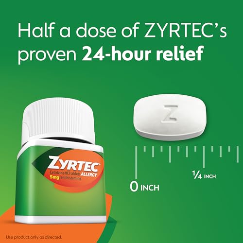 Zyrtec 24 Hour Allergy Relief Tablets, Indoor & Outdoor Allergy Medicine for Adults with 5 mg Cetirizine Hydrochloride, Relief of Runny Nose, Sneezing, Itchy Eyes, Plus Dust, Mold & Pet Dander, 35 ct - Thumbnail 6