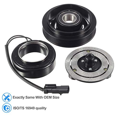 AUTEX AC A/C Compressor Clutch Assembly Kit 55111400AA Compatible with Liberty 2006 2007 2008 3.7L V6 Compatible with Nitro 2007 2008 3.7L V6 (Not Fits R/T Model)