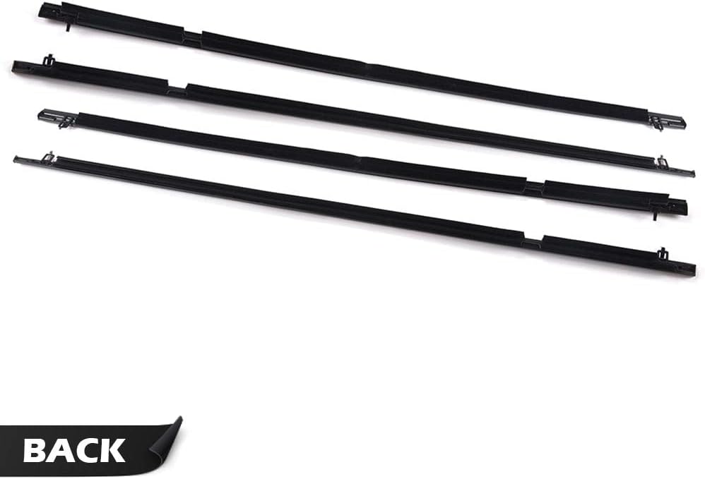 4PCS Weatherstrip Window Moulding Trim Seal Compatible with Honda Civic 2006-2011 Door Outside Trim Seal Belt Black