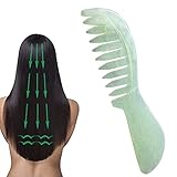 Nature Jade Massage Brush, Jade Stone Guasha Comb, Traditional Chinese Nature Jade Comb, Head Scalp Massage Scratcher, Beauty, Stress, Full Body Relaxing
