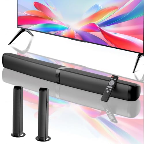Image of MZEIBO Sound Bar, 90W Soundbar for Smart TV, Bluetooth /ARC /Optical /AUX Connect, Detachable Design with Deep Bass for TV /PC /Gaming /Projector - 2-in-1 Home Theater Audio