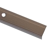 vidaXL Perfiles de peldaños forma de L 15uds aluminio marrón 100 cm, laminado para peldaños